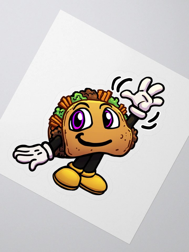 Waving taco stickers product image (2)
