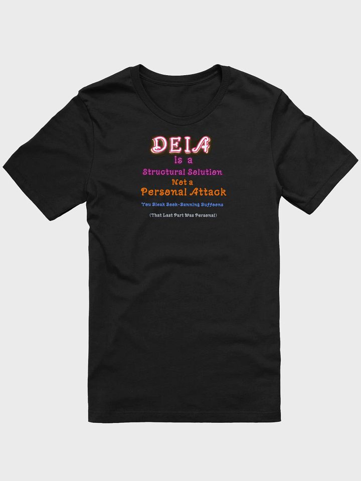 Hands Off DEIA, Structural Solution (words only), Black Tee product image (1)