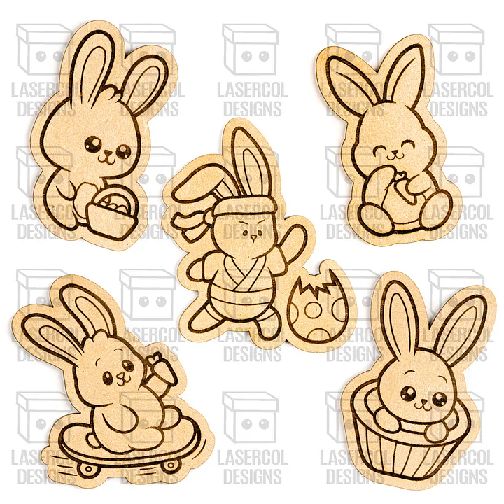 Easter Bunny Paint Kit DIY Cut Outs Set 7 - Laser Cut Files product image (2)