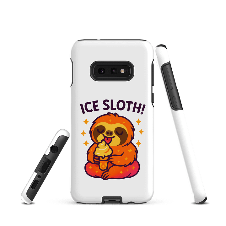 Ice Sloth – Funny Sloth Samsung Case | Ice Cream Lover Tough Phone Case – Sloths Having Snacks Collection product image (1)