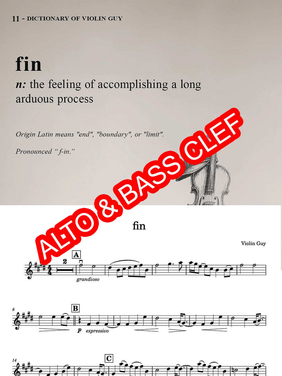 fin - Alto & Bass Clef product image (1)