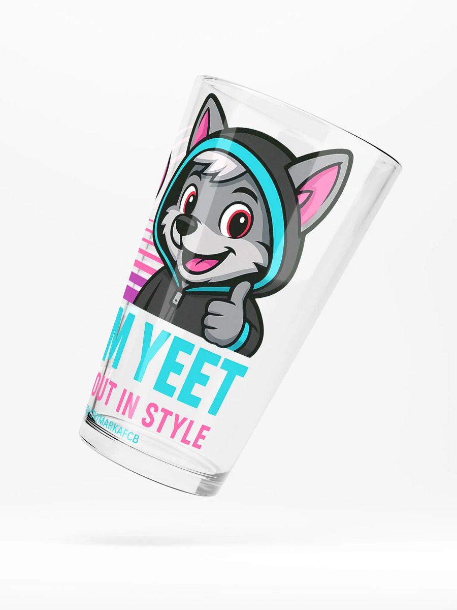 "TEAM YEET" PINT GLASS – Official Stream Mascot Edition product image (5)