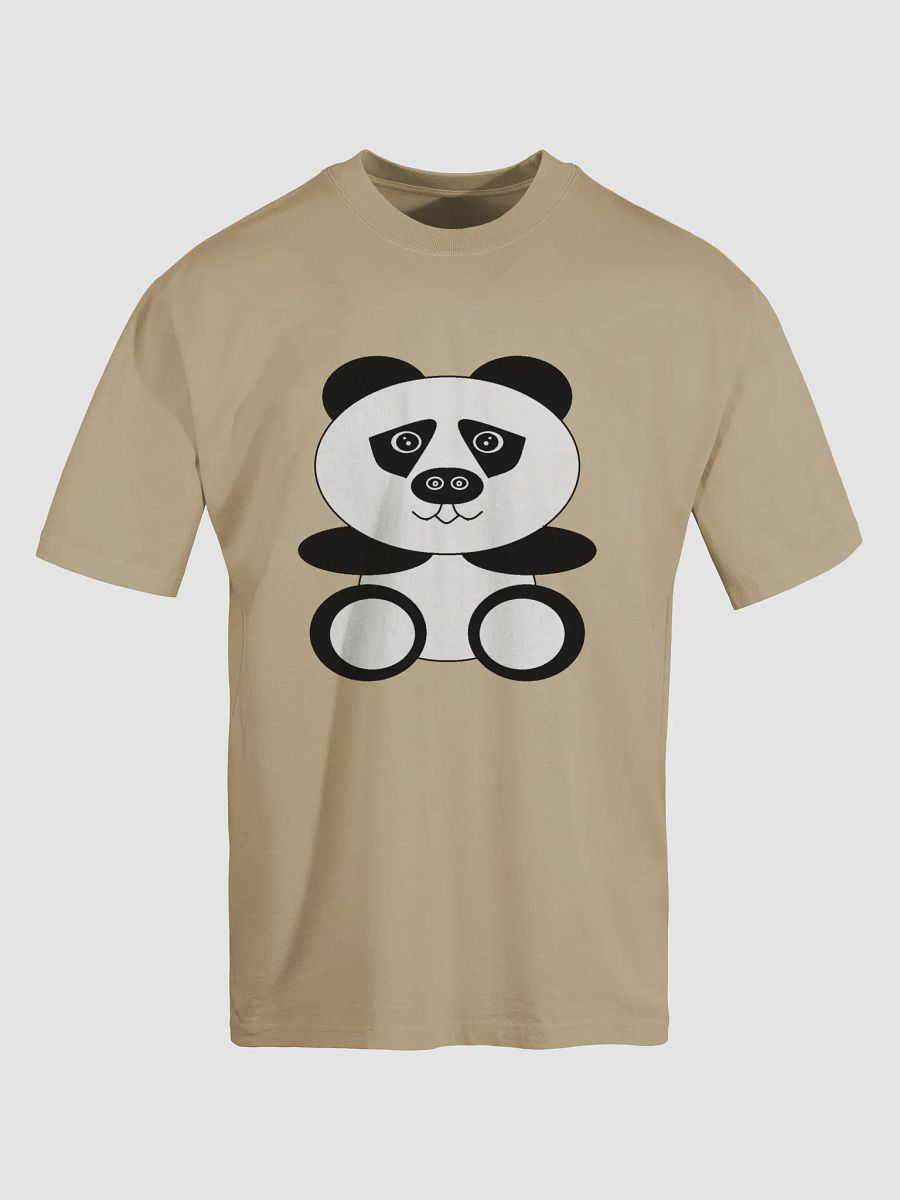 Minimalist Panda Line Art Oversized T-Shirt product image (14)