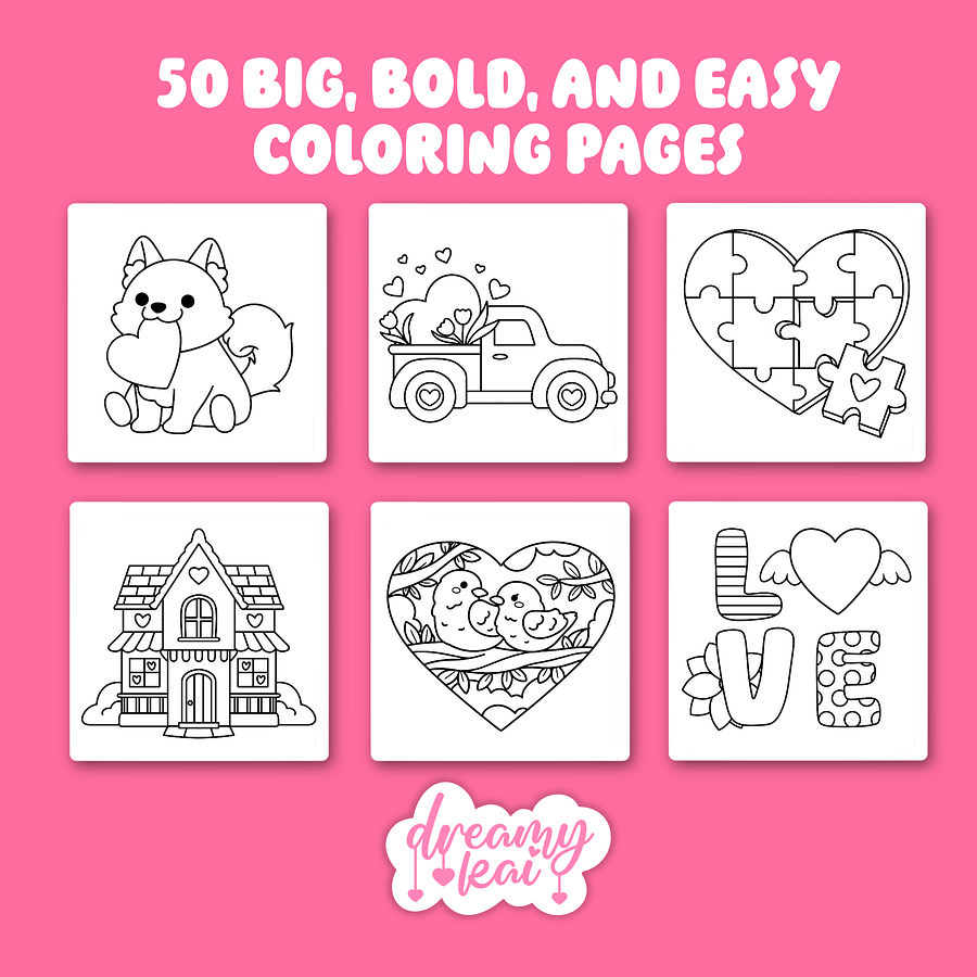 Digital Coloring Book - Love in the Air product image (2)