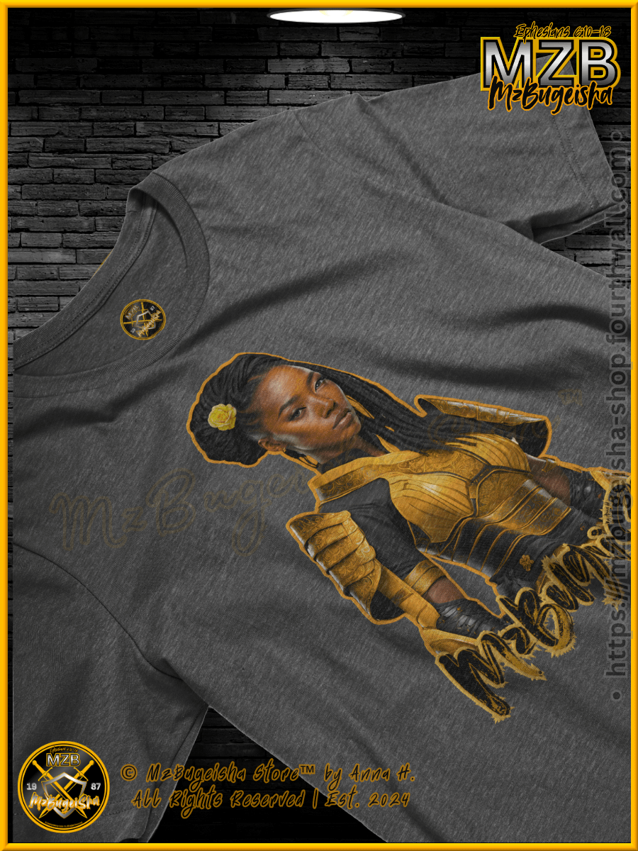 T-Shirt - MzBugeisha™ Warrior [V1] (blk/yellow)" Comfort T-Shirt By Anna H. product image (2)