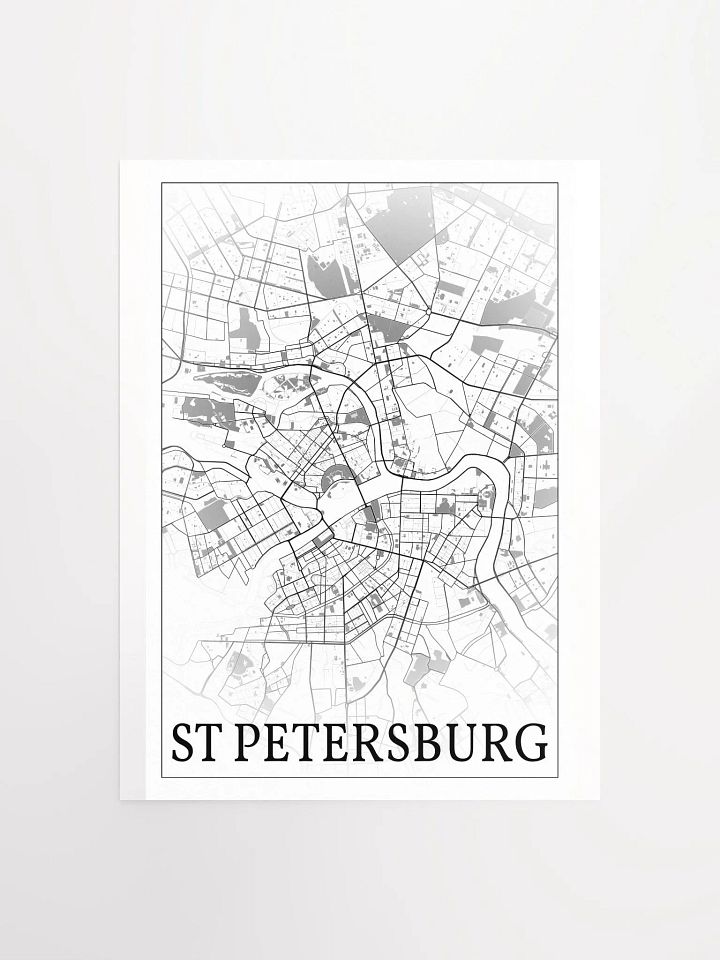 Saint Petersburg, Russia, city map print product image (1)