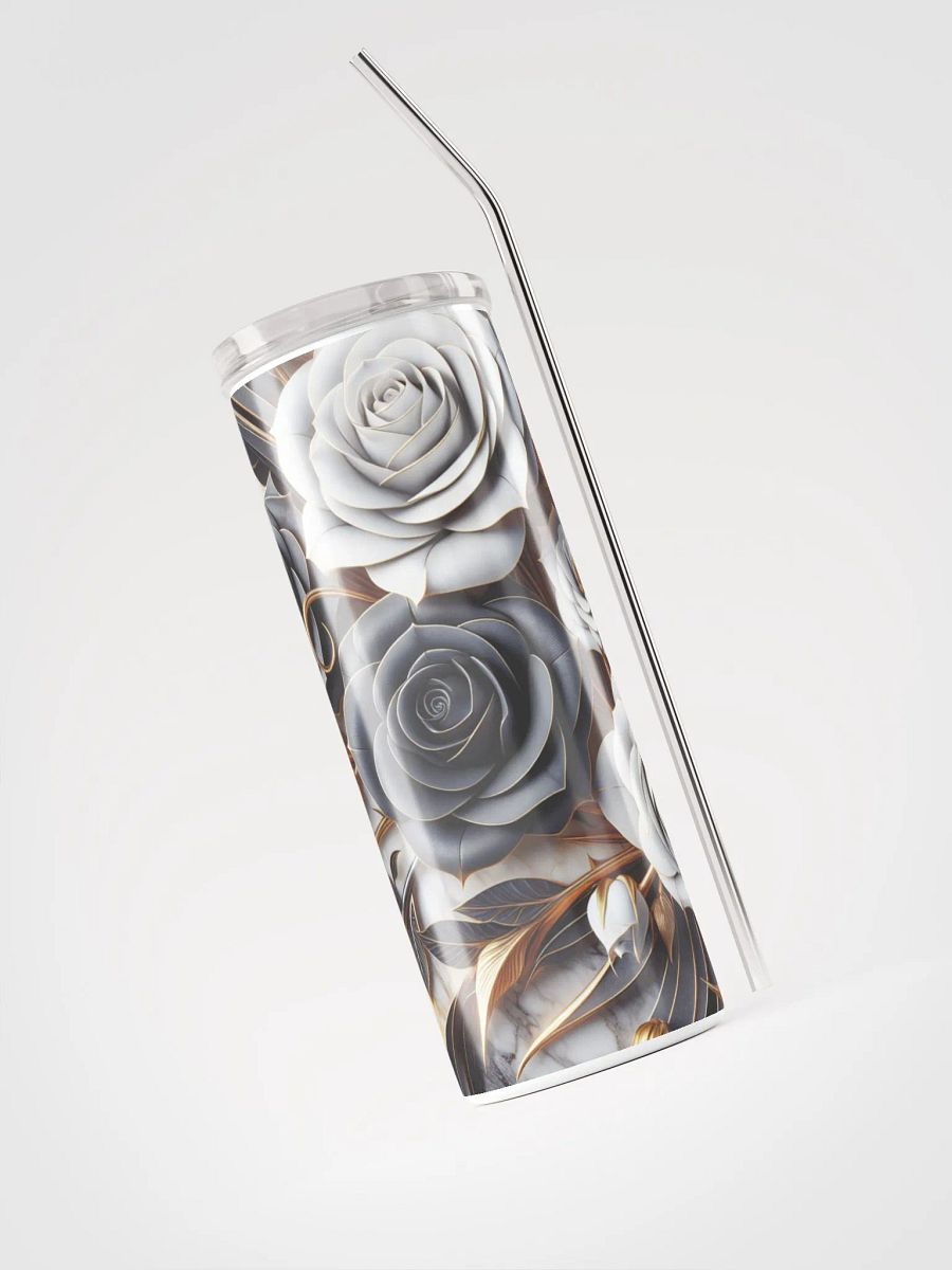 20 oz 3D Black Roses Floral Tumbler product image (5)