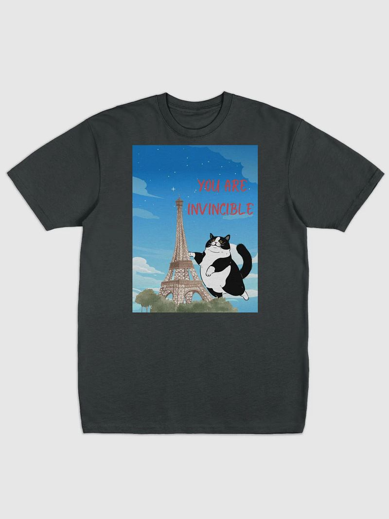 Invincible Feline Eiffel (Premium Heavyweight Tee)