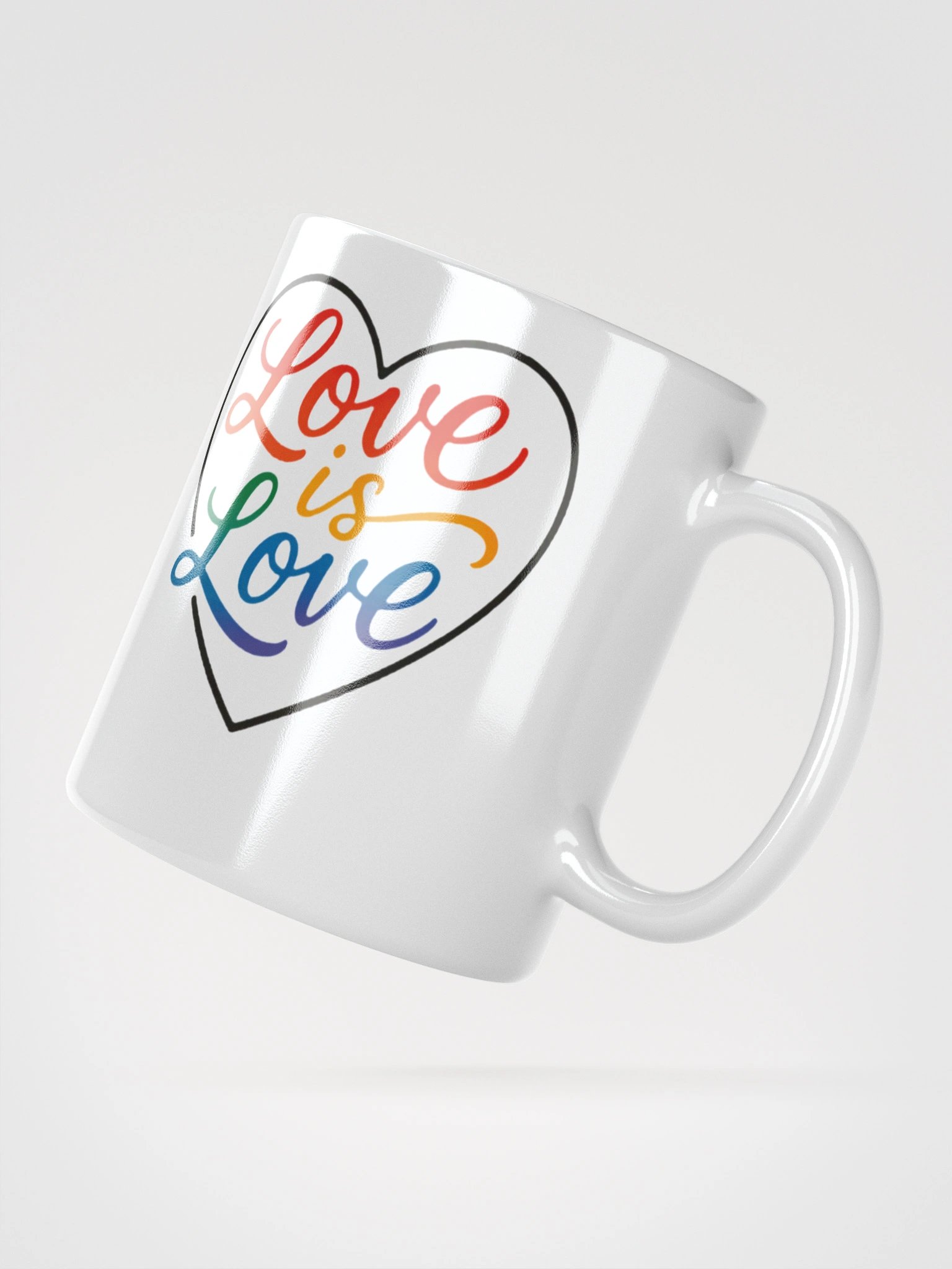 Love is Love Pride LGBTQ+ Rainbow Heart Mug product image (6)