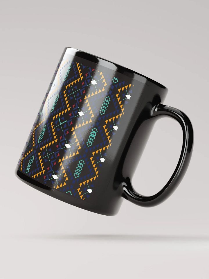 Miniature Triangles Design Black Mug product image (3)
