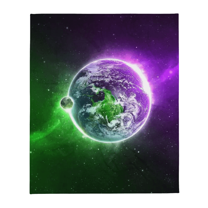 Green&Purple Space Blanket product image (13)