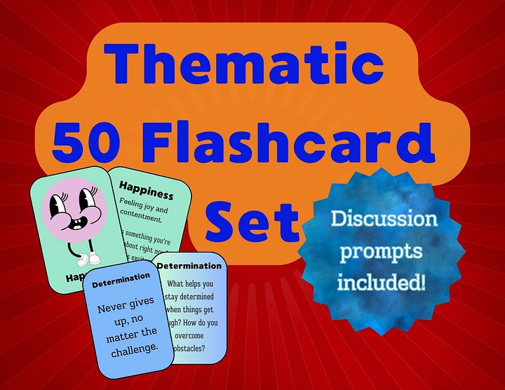 50 Set Thematic Flashcards product image (1)