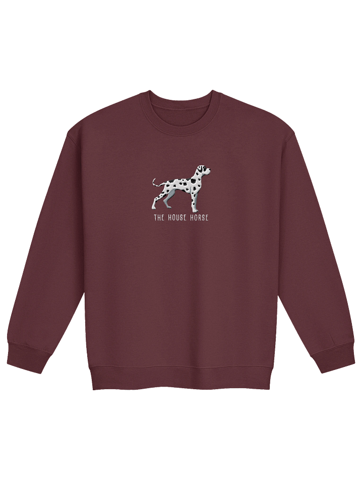 I Like 'Em Big Sweatshirt (Embroidered) of a Great Dane(Harlequin) product image (5)