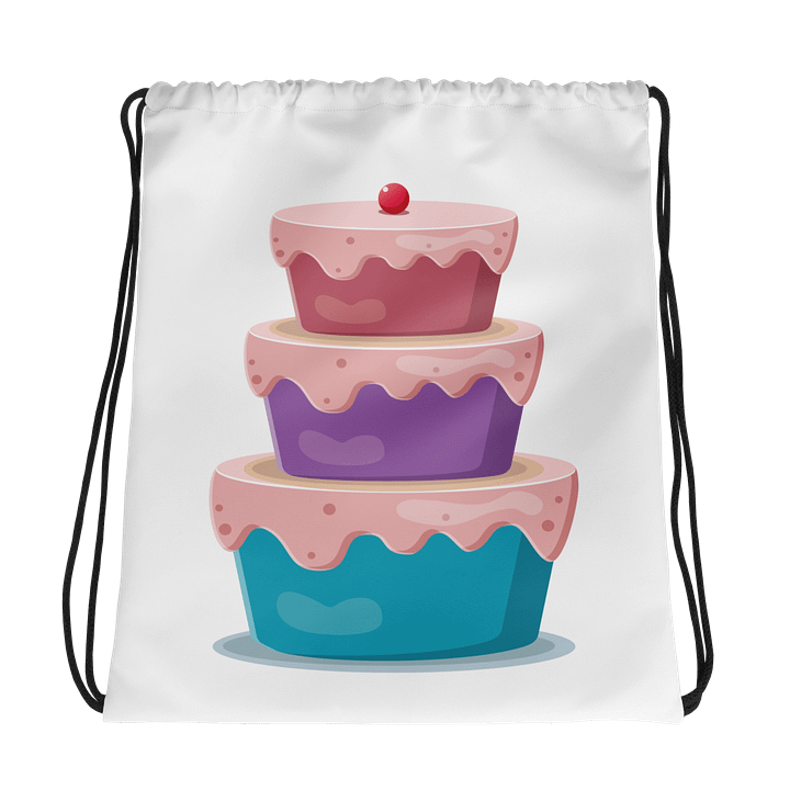 Cherry Cake Drawstring Bag product image (1)