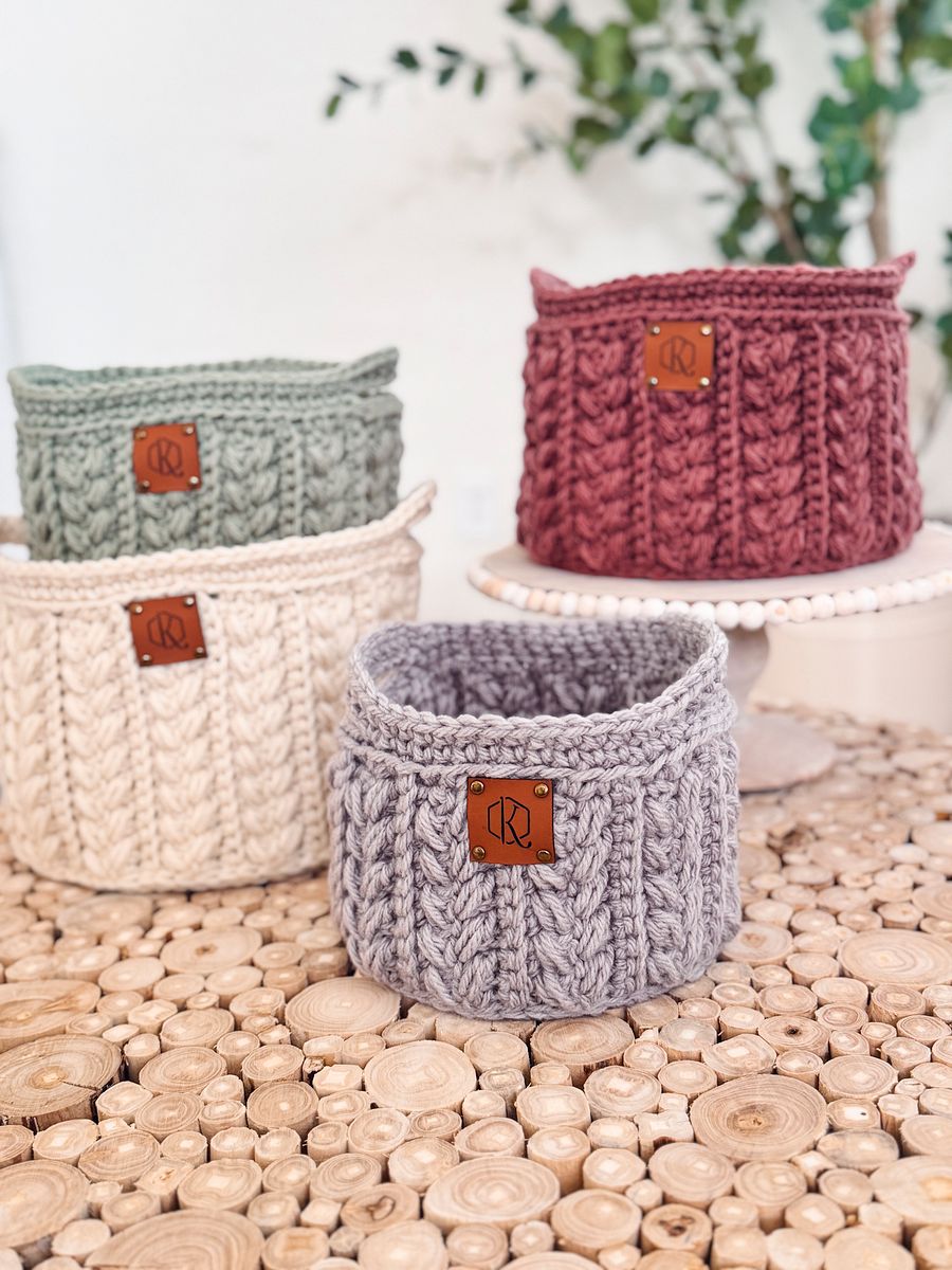 Wheat Stitch Nesting Baskets Pattern (4 Sizes) product image (4)