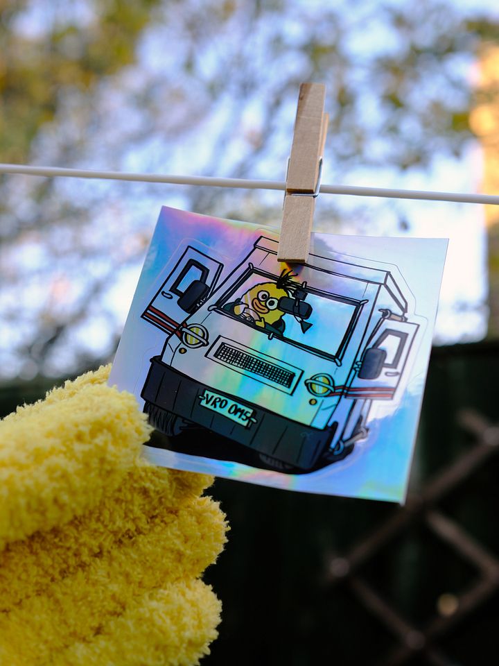 Holographic Wheelie Van sticker! product image (2)
