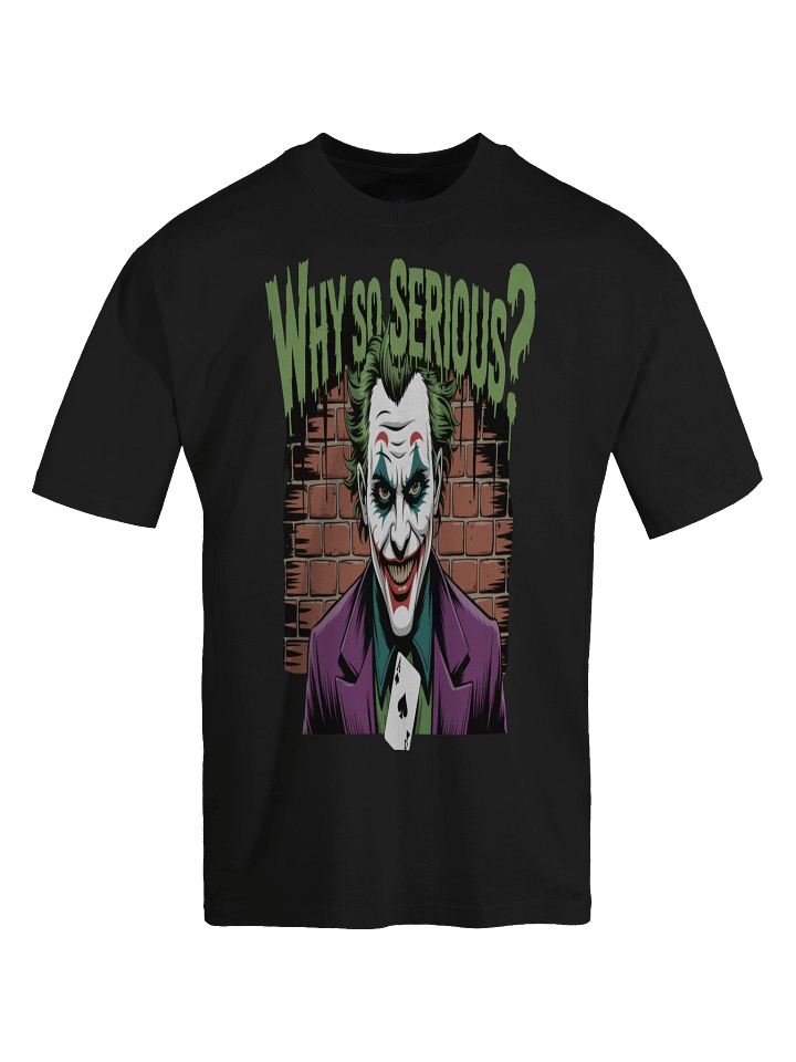 Joker 'Why So Serious?' Graffiti Wall Oversized Faded T-Shirt product image (1)