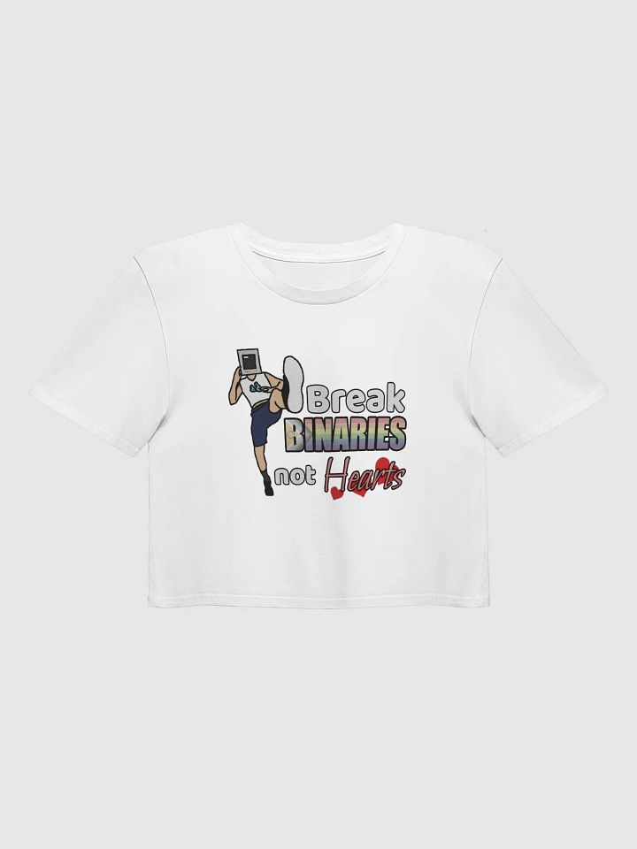 Break Binaries Not Hearts Crop Top (LGBTQ+) product image (1)