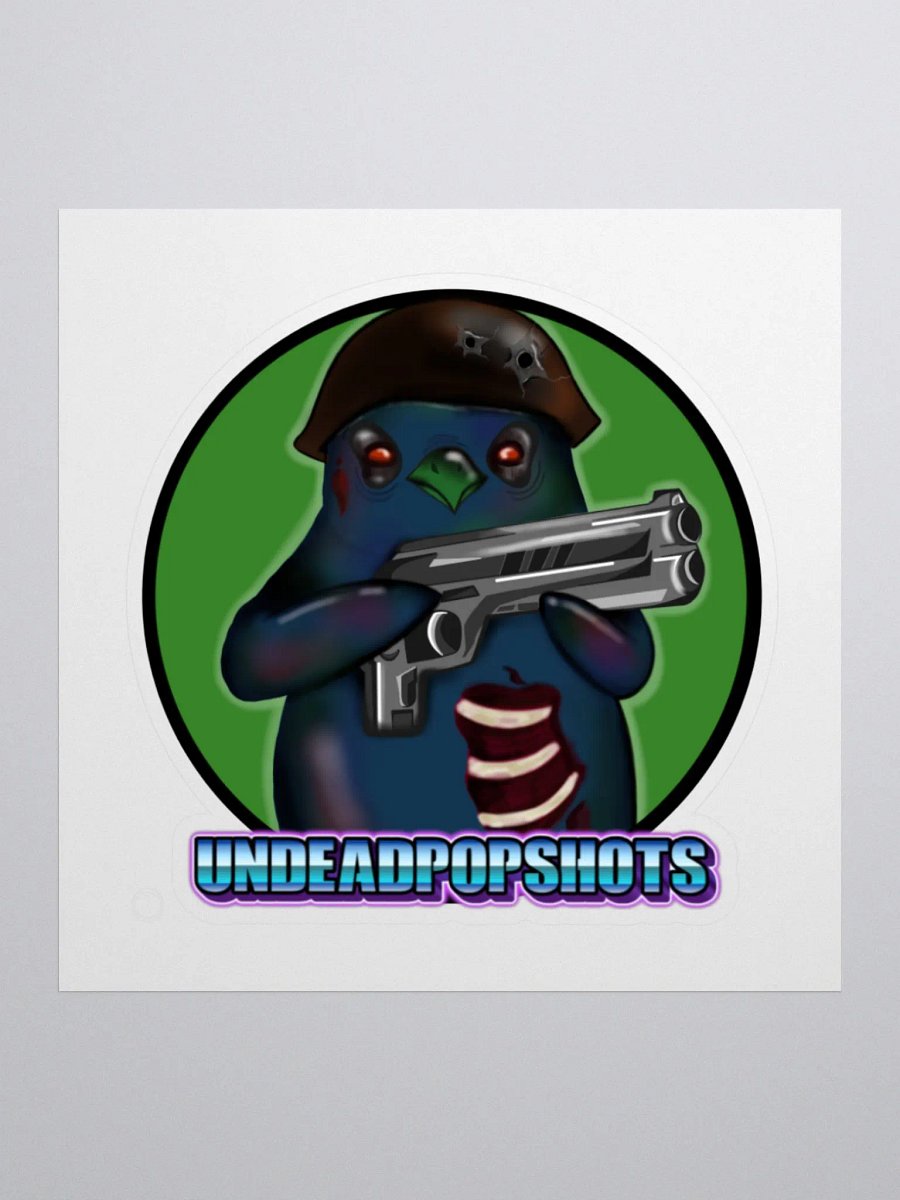 UndeadPopShots Zombie Bird Kiss Cut Stickers Logo Color Green product image (3)