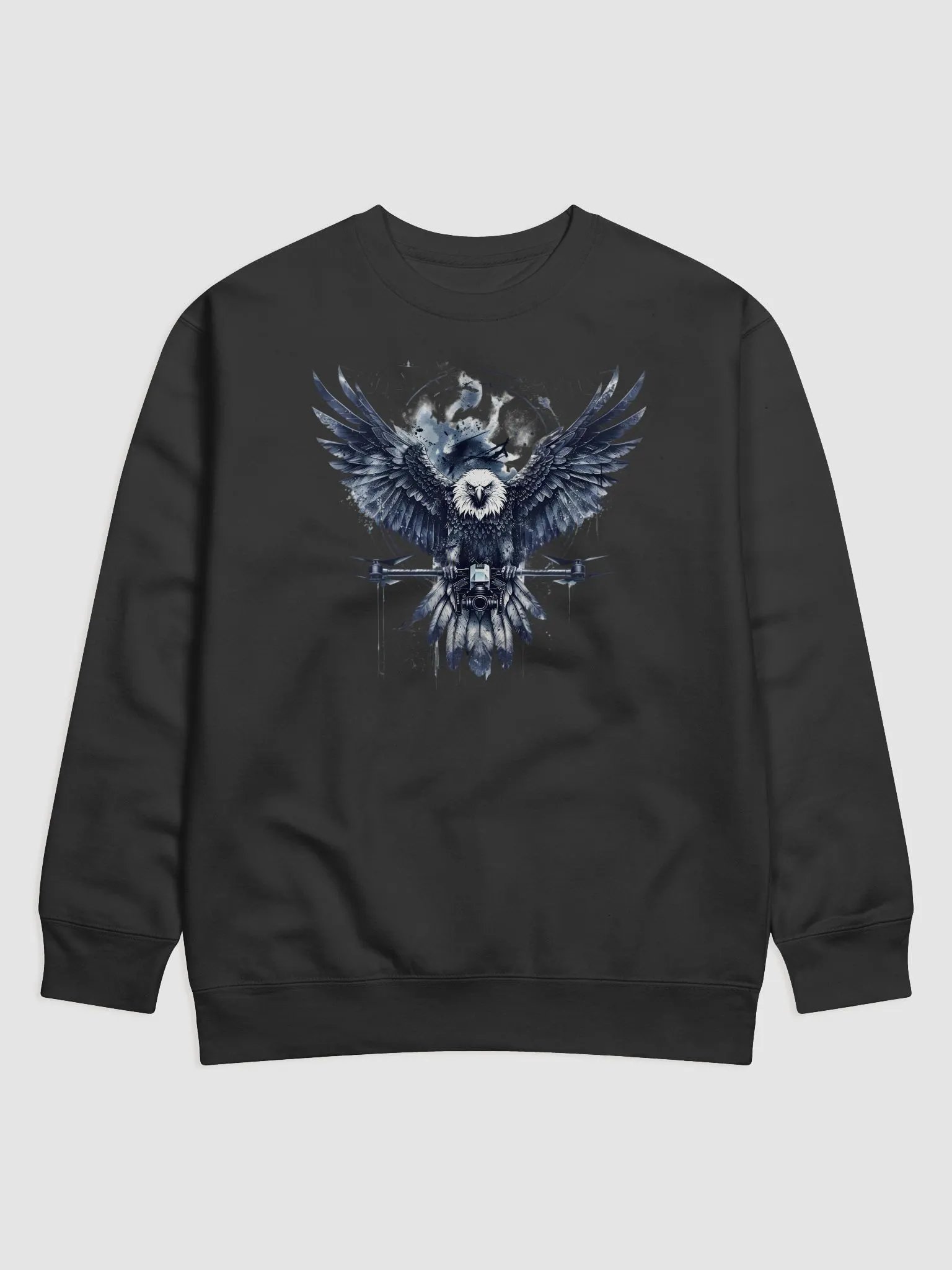 Eagle Drone of War Long Sleeve Sweater – Fierce Military-Inspired Pullover product image (4)