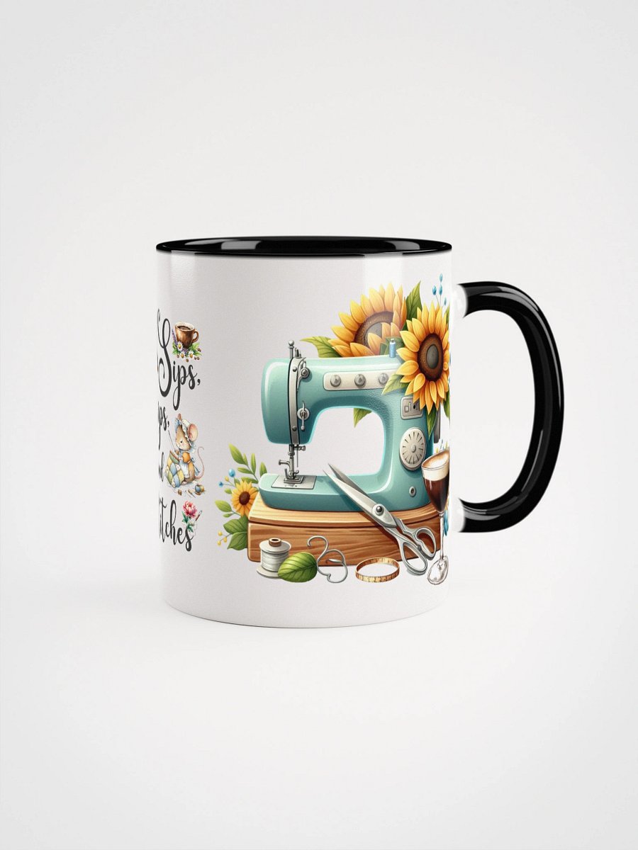 Sips Snips and Stitches Ceramic Mug product image (1)