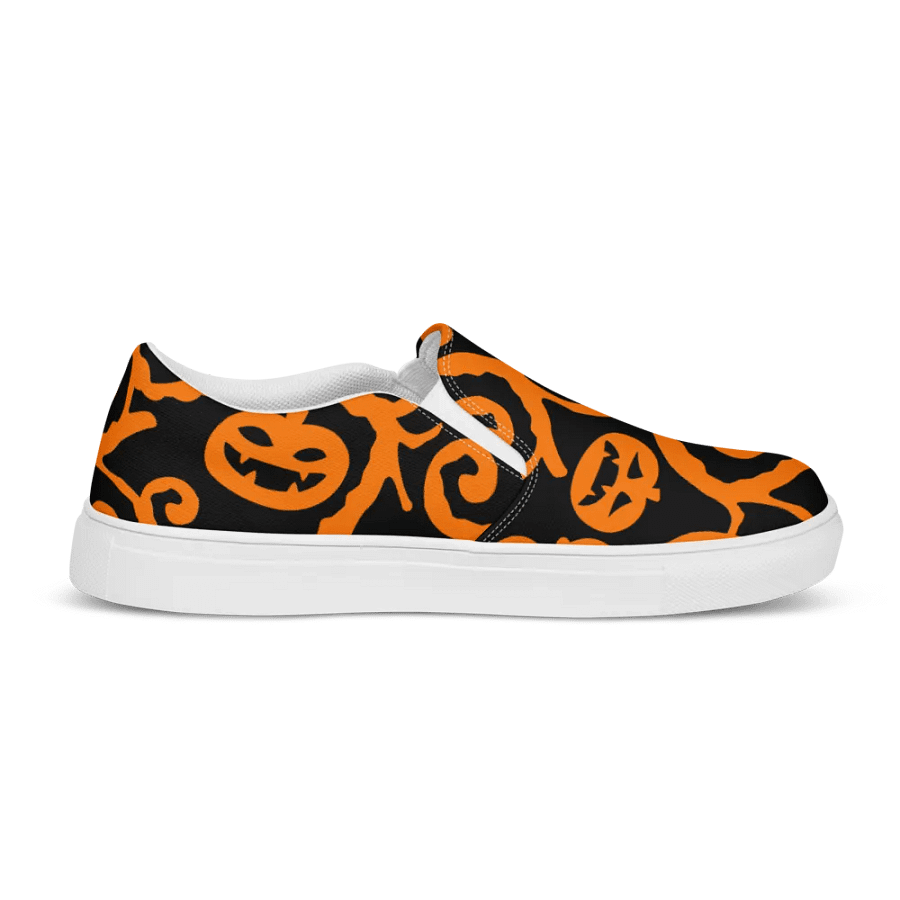 Scary Pumpkins Skull Men Slip-On Shoes product image (5)
