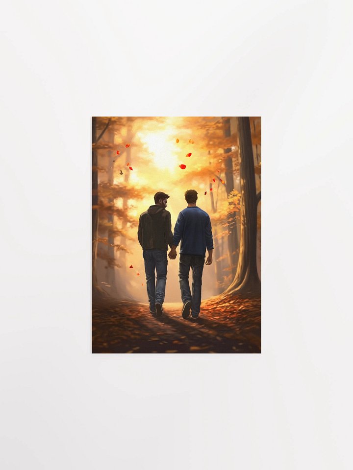 Fall Romance - Gay Couple Studio Art Print product image (5)
