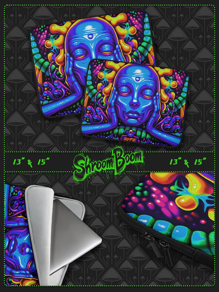 SHROOMBOOM Psychedelic Laptop Sleeve – Surreal Art Case for 13”/15” Laptops - #LTS5 product image (1)