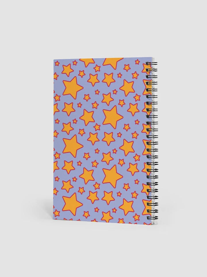 fun star pattern on purple notebook product image (2)