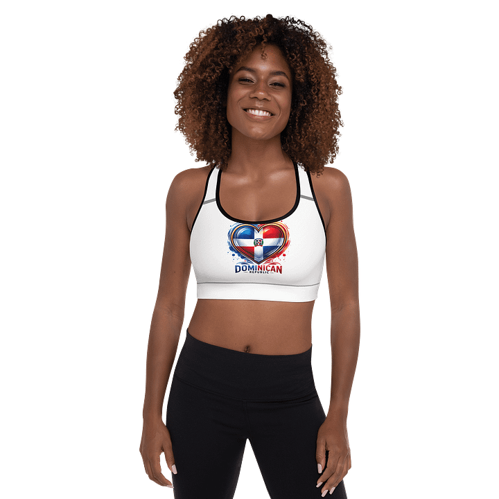 Dominican Heart All-Over Sports Bra product image (1)