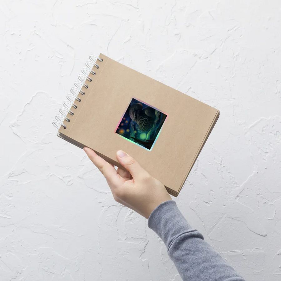 Starry Nights with Realistic Cthulhu Holo Sticker product image (9)