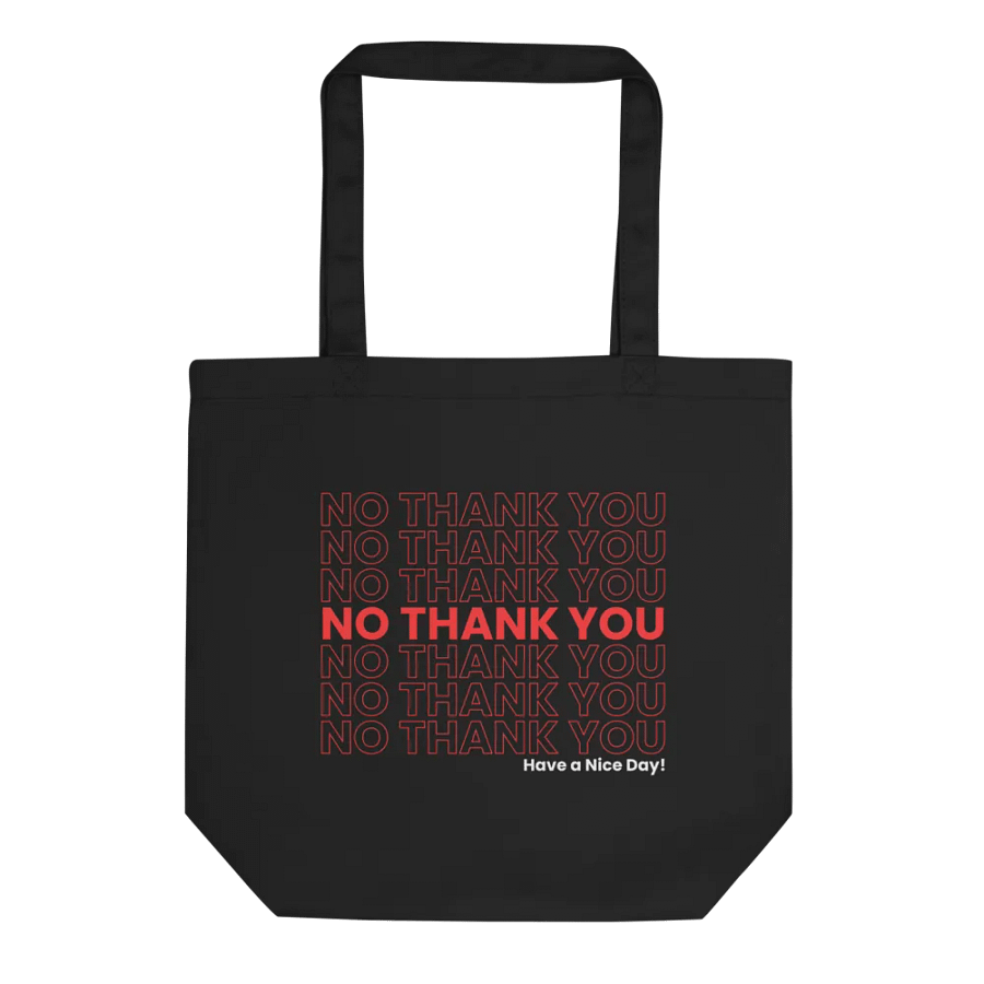 No Thank You Tote (Black) product image (1)
