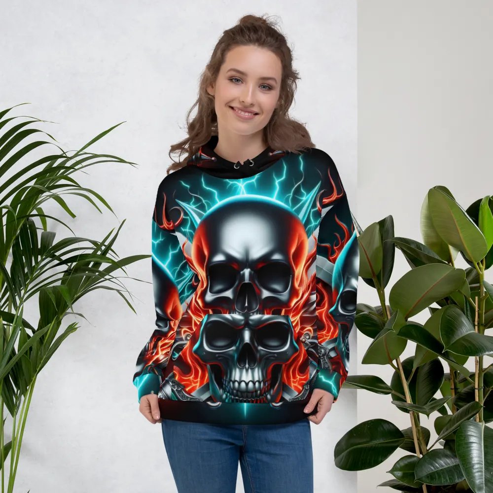 Blazing Skull - Unisex Skull Hoodie #37 product image (5)