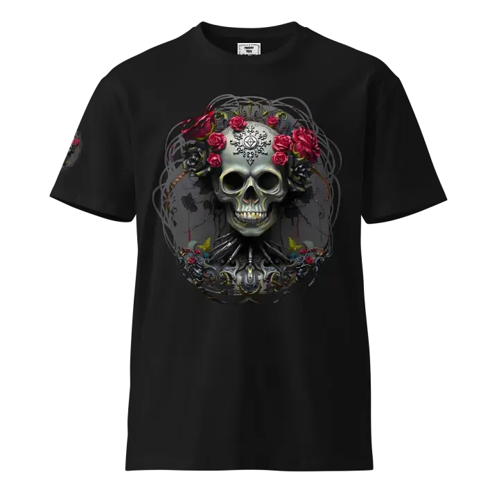 Rose Skull Unisex Tee Front Printed product image (2)