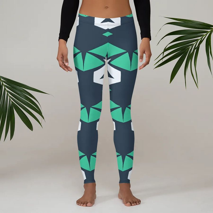 Symmetric Green Arrow All-Over Leggings product image (3)
