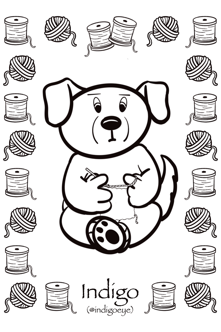 Indigo Colouring Page product image (1)