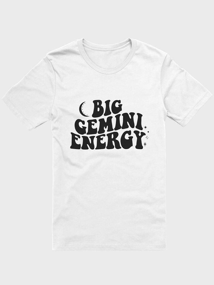 Big Gemini Energy T-Shirt (Black Logo) product image (2)