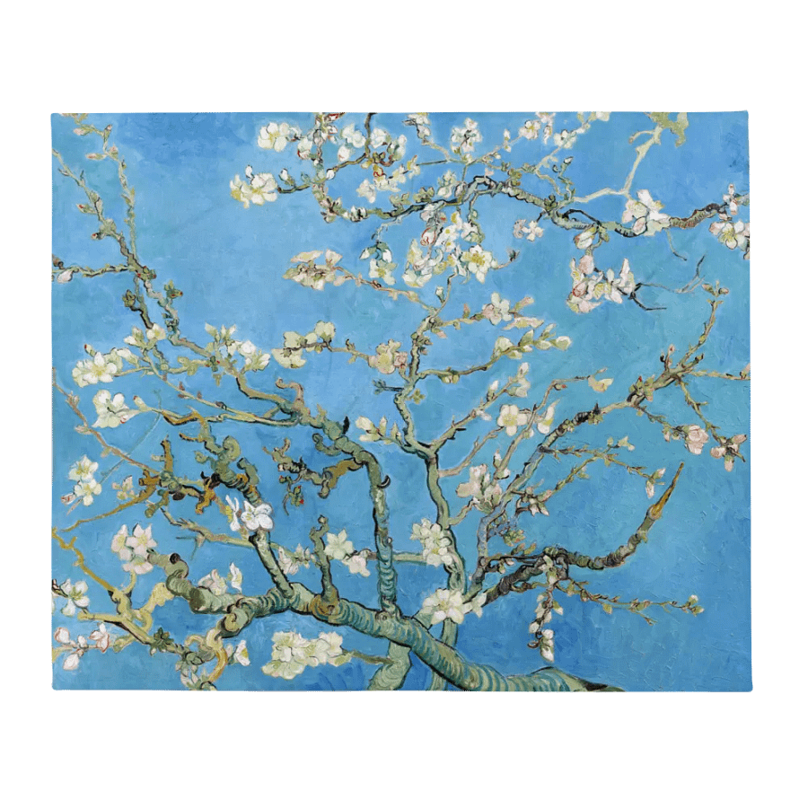 Almond Blossoms Van Gogh All-Over Print Throw Blanket product image (1)