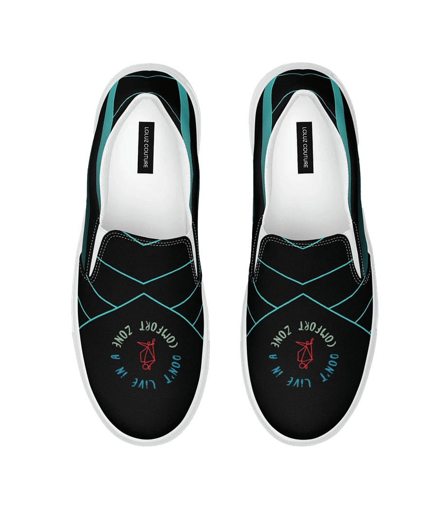 'Don't Live in a Comfort Zone' Men's Slip-On Canvas Shoes product image (10)