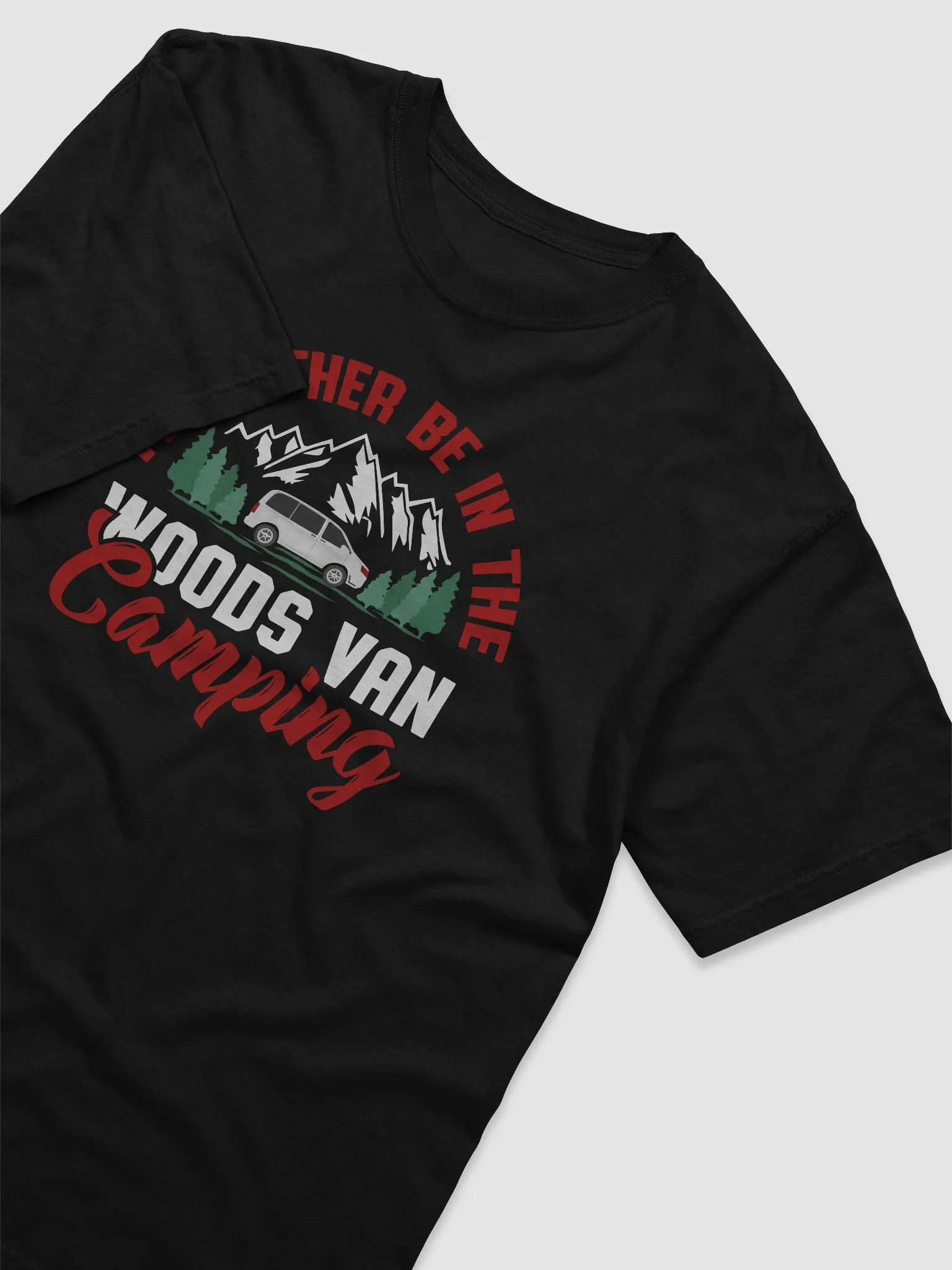 I'd Rather Be in the Woods Van Camping T-Shirt product image (2)