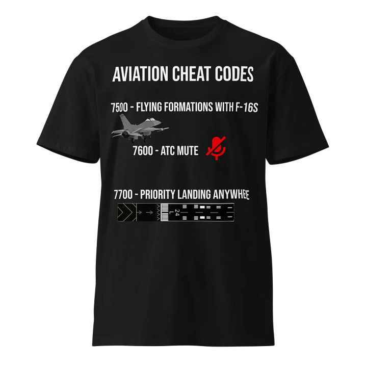 Aviation Cheat Codes, Fighter Jet T-Shirt product image (1)