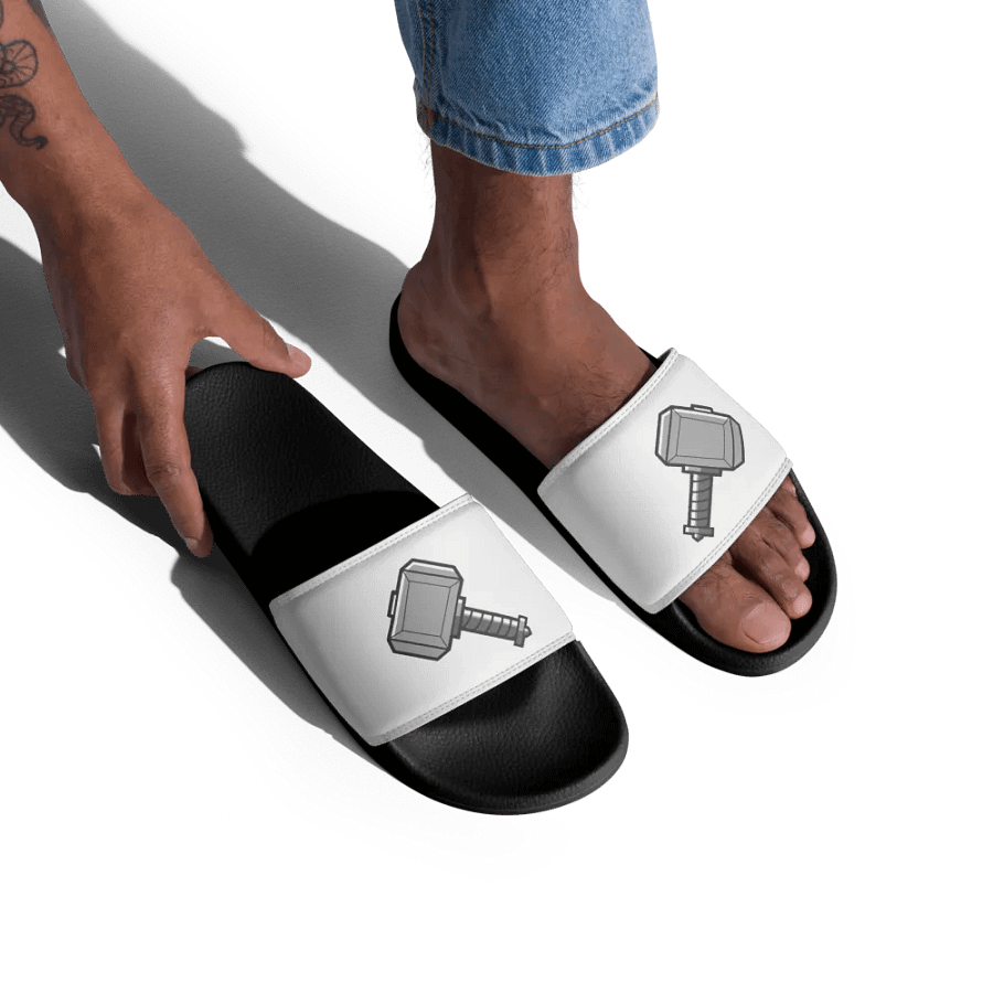 Pixelated Hammer Men's Slides product image (5)