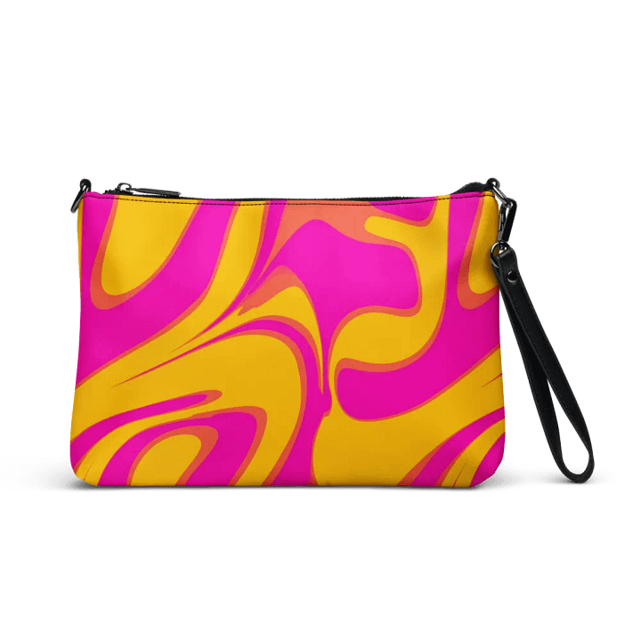 Pink and Yellow Psychedelic Swirls Crossbody Bag product image (1)