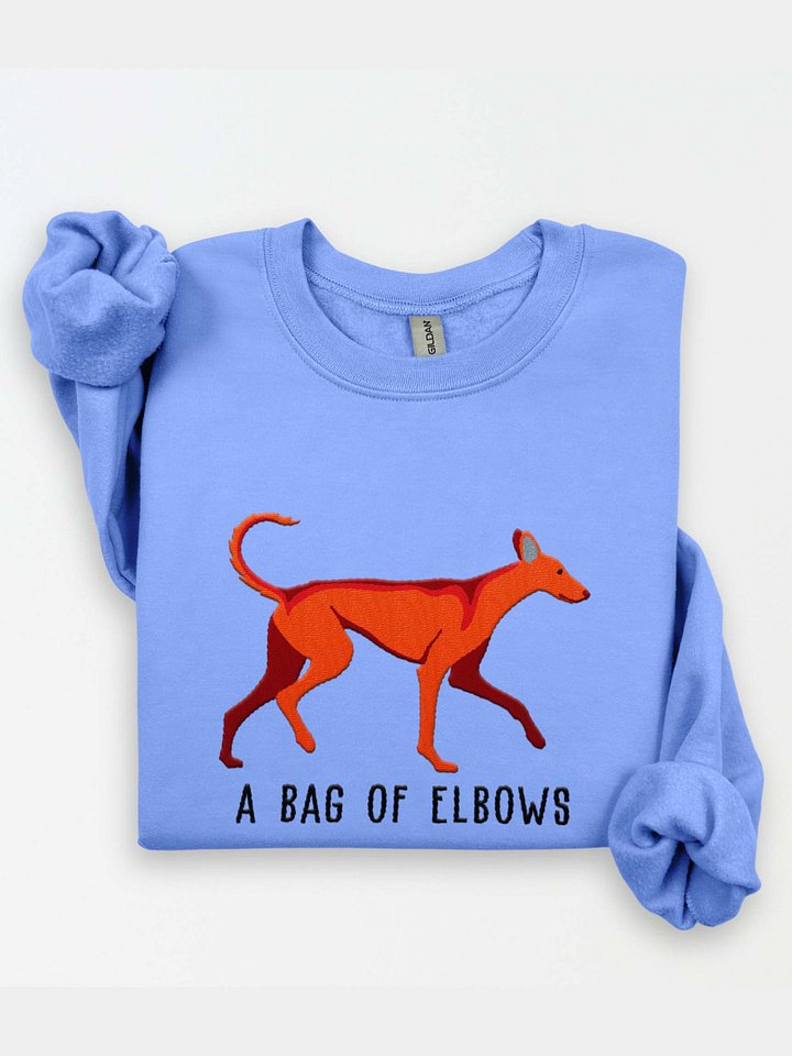 A Bag of Elbows Sweatshirt (Embroidered) of an Ibizan Hound(Red) product image (1)