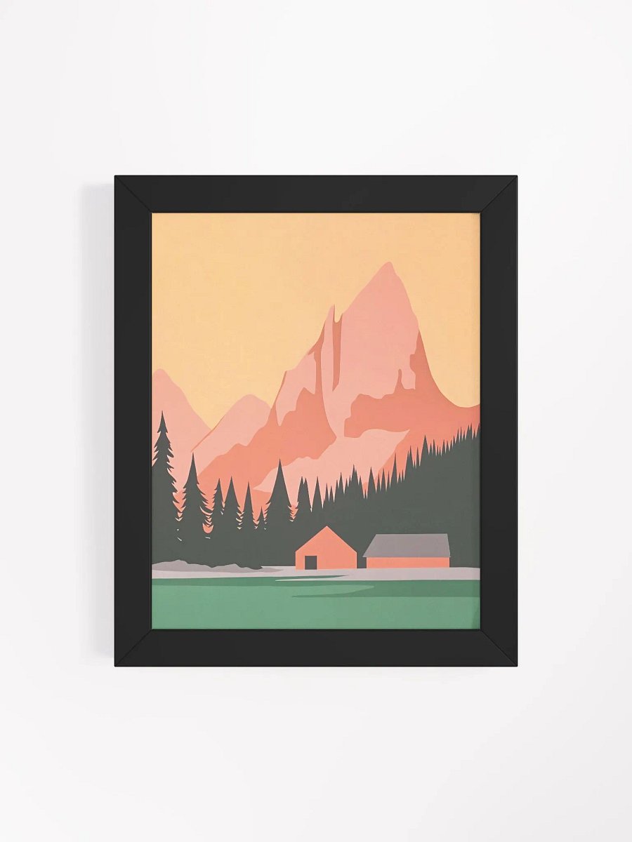 Framed Poster of a Pink Cabin product image (129)