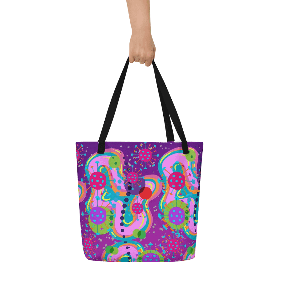 Psychedelic Dreams All-Over Tote for the modern ladies genZ techis product image (7)