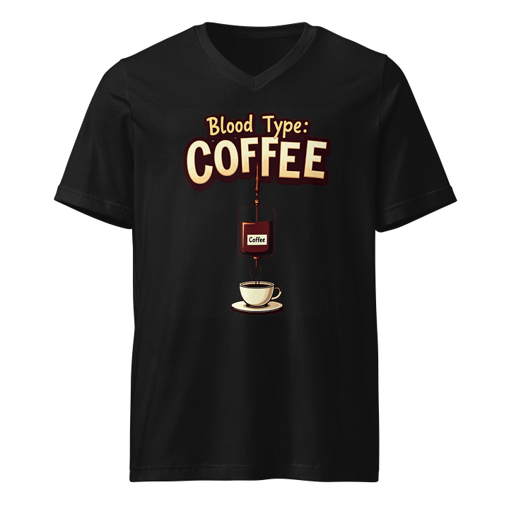 Coffee Blood Type IV Bag V-Neck Tee product image (1)