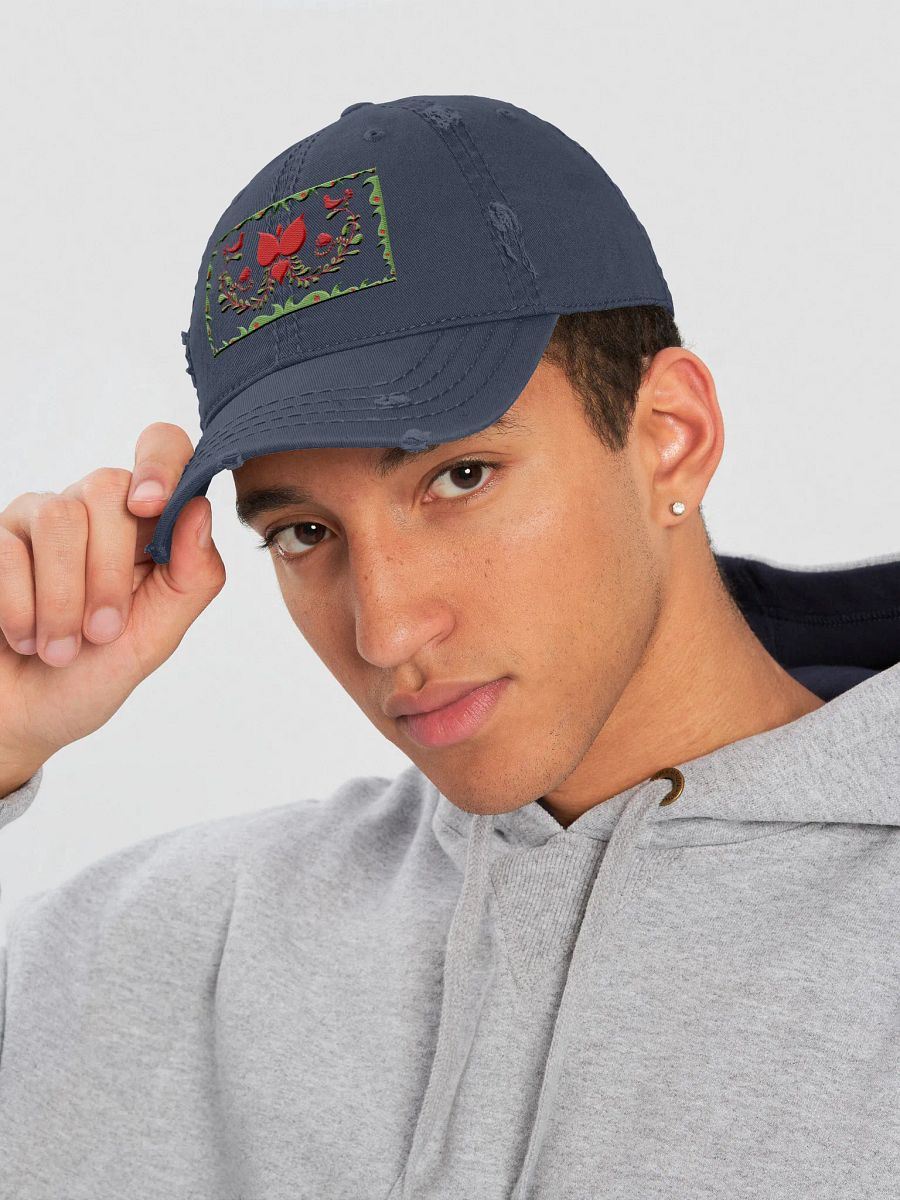 Hungarian Folk Art Floral Distressed Dad Hat product image (5)