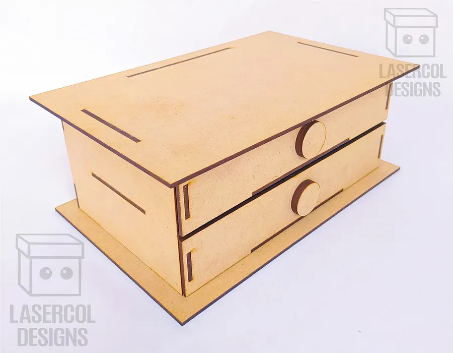 2 Drawers Desk Organizer - Laser Cut Files product image (9)