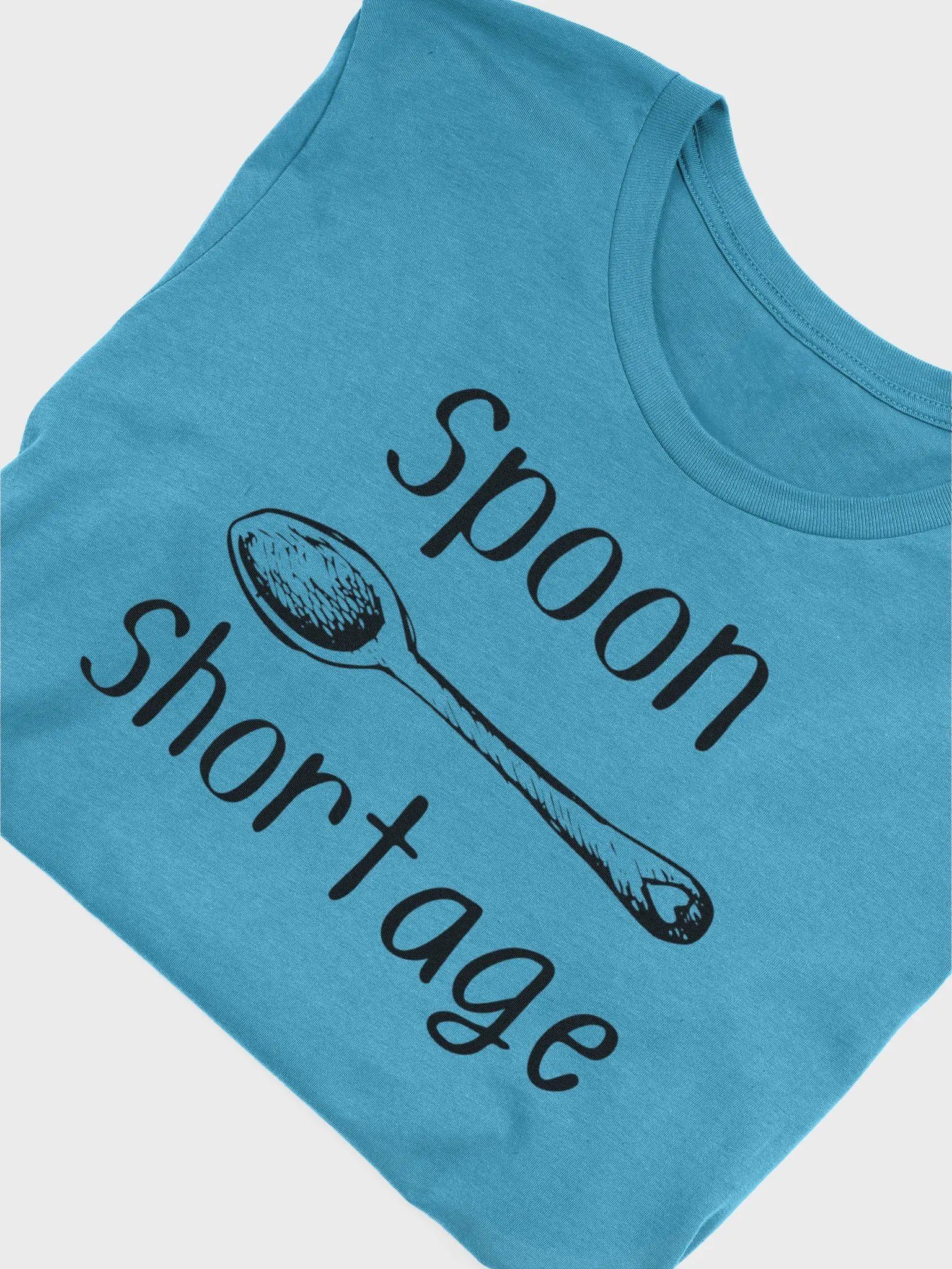 Spoon Shortage T-Shirt (Unisex) - Black Print product image (2)